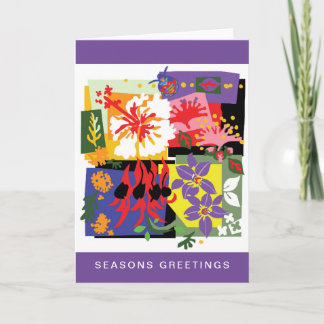 Australian Christmas -Native WILDFLOWERS -  Holiday Card