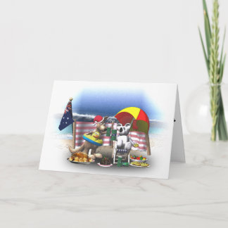 Australian Christmas on the beach Holiday Card