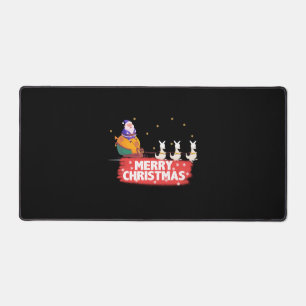 Australian Christmas, Santa Claus, beach Desk Mat