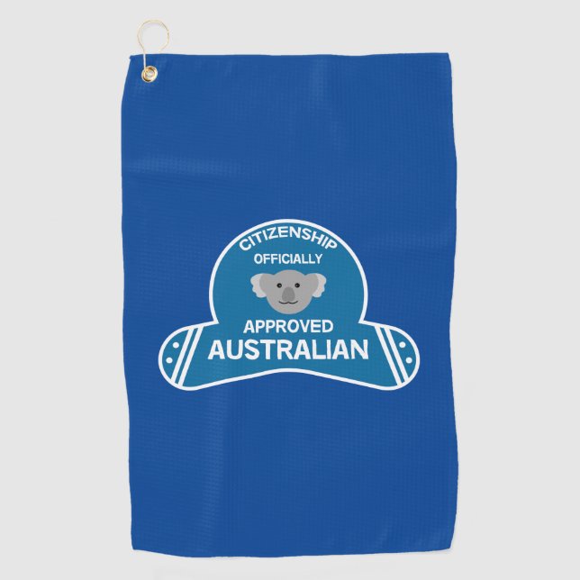 Australian Citizenship | Aussie Citizen Two-Tone C Golf Towel (Front)