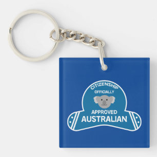 Australian Citizenship   Aussie Citizen Two-Tone C Key Ring