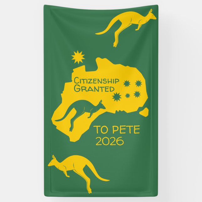 Australian Citizenship Gift | Aussie Citizenship   Banner (Vertical)