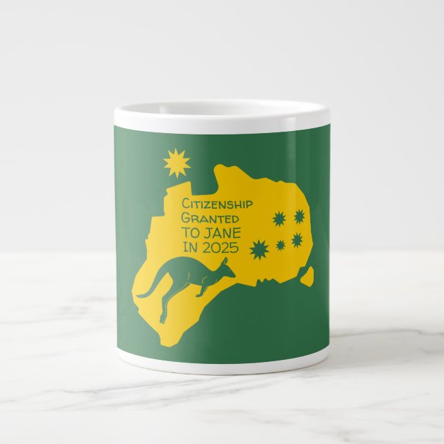 Australian Citizenship Gift | Aussie Citizenship   Large Coffee Mug (Front)