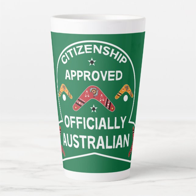Australian Citizenship Gift | Aussie Citizenship   Latte Mug (Front)