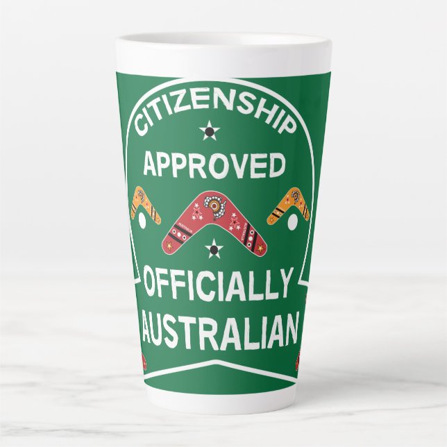 Australian Citizenship Gift | Aussie Citizenship   Latte Mug (Front)
