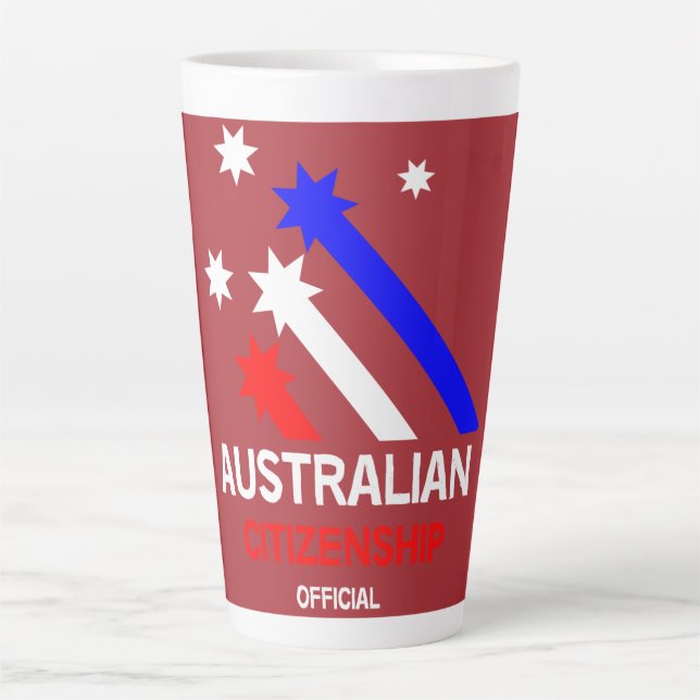 Australian Citizenship Gift | Aussie Citizenship   Latte Mug (Front)