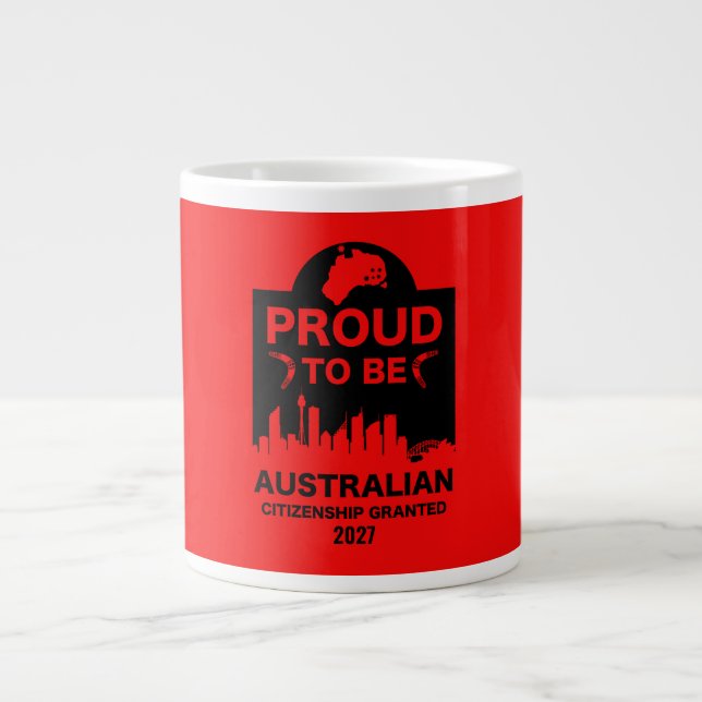 Australian Citizenship Gift Large Coffee Mug (Front)