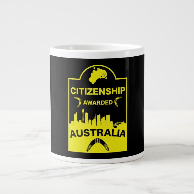 Australian Citizenship Gift Large Coffee Mug (Front)