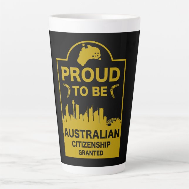 Australian Citizenship Gift Latte Mug (Front)