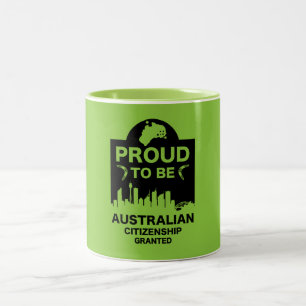 Australian Citizenship Gift Two-Tone Coffee Mug