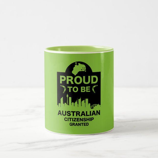 Australian Citizenship Gift Two-Tone Coffee Mug (Center)