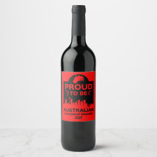 Australian Citizenship Gift Wine Label