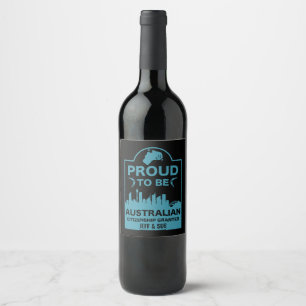 Australian Citizenship Gift Wine Label