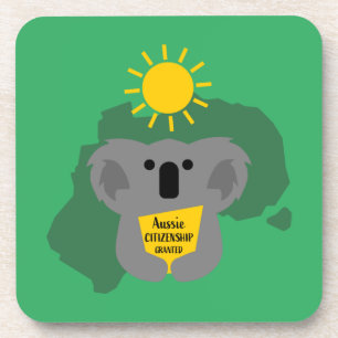 Australian Citizenship Party Congratulations Gift Coaster