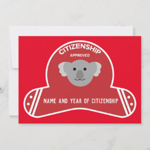 Australian Citizenship Party Congratulations Gift Thank You Card