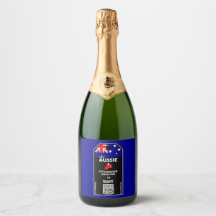 Australian Citizenship Party Congratulations Sparkling Wine Label