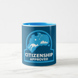 Australian Citizenship Party Gifts Two-Tone Coffee Mug