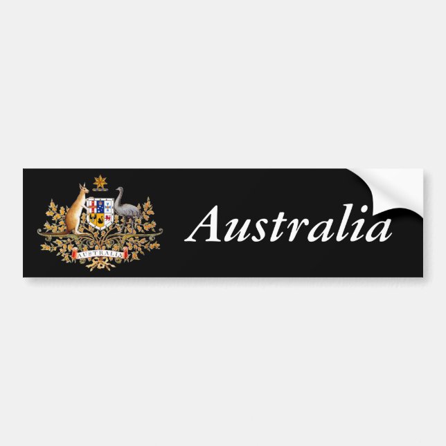Australian Coat of Arms Bumper Sticker (Front)