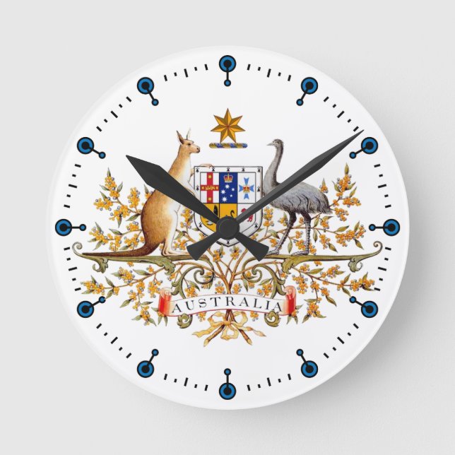 Australian Coat of Arms Clock (Front)