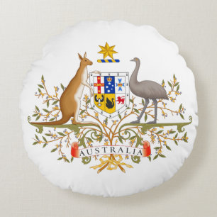 Australian Coat of Arms Round Cushion