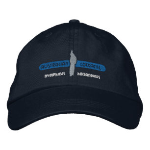 Australian Cockatiel Blue Embroidered Hat