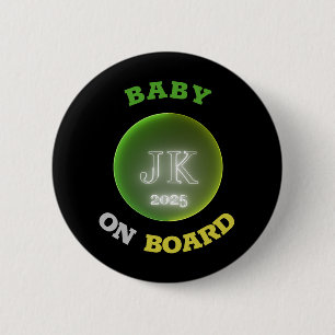 Australian Colours Baby On Board 6 Cm Round Badge
