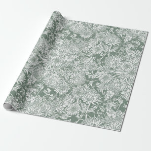 Australian Country Garden - Sage And White Wrapping Paper