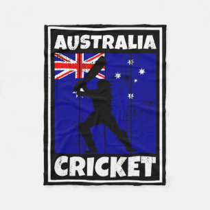 Australian Cricket Fan Flag Of Australia Cricket Fleece Blanket