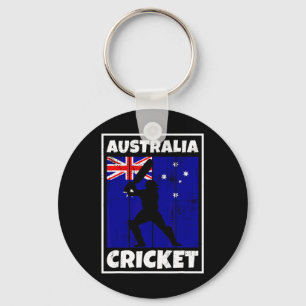 Australian Cricket Fan Flag Of Australia Cricket Key Ring
