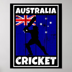 Australian Cricket Fan Flag Of Australia Cricket  Poster