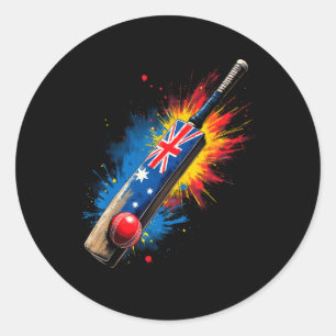 Australian Cricket T Classic Round Sticker