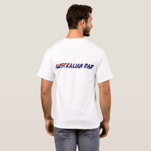 Australian Dad Australia Flag Typography T-Shirt