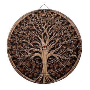 Australian Delights: Waratah Tree Wood Print, Dartboard