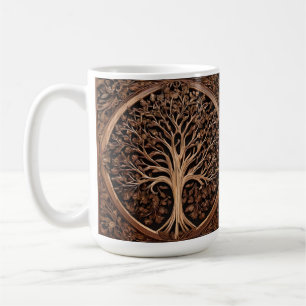 Australian Delights: Waratah Wood Print, Coffee Mug