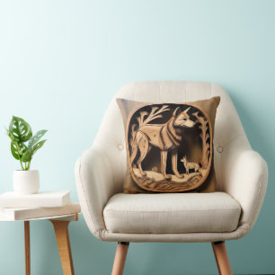 "Australian Dingo: A Nature's Print" Cushion