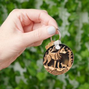  "Australian Dingo: A Nature's Print" Key Ring