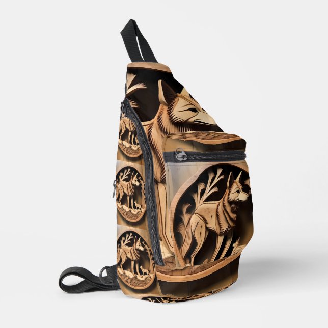  "Australian Dingo: A Nature's Print" Sling Bag (Left Corner)