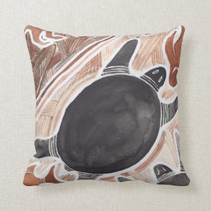 Australian Dreams Myth Animals Big Turtle Pillow