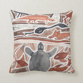 Australian Dreams Mythical Animals Turtle Pillow