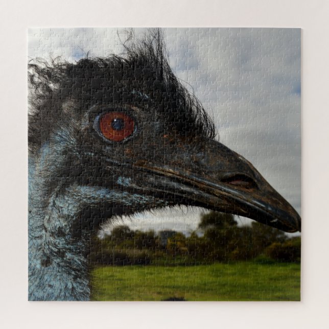 Australian Emu Face Closeup, Jigsaw Puzzle (Vertical)