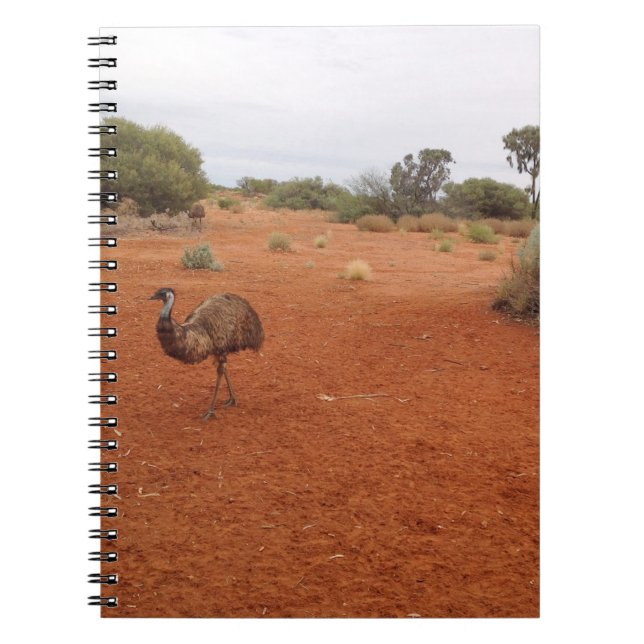 Australian Emu in the outback notebook (Front)