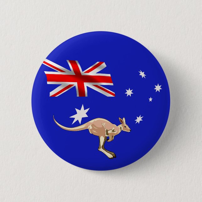 Australian flag 6 cm round badge (Front)