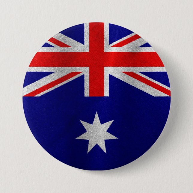 Australian Flag 7.5 Cm Round Badge (Front)