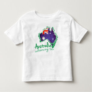 Australian flag advancing fair kids t-shirt