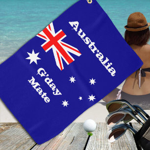 Australian Flag & Australia travel, holiday /sport Golf Towel