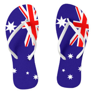 Australian flag beach flip flops for men and women