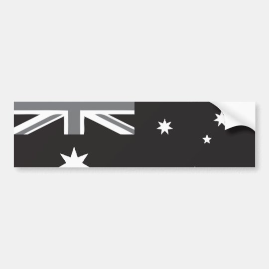 motivet Produktivitet Klinik Australian Flag Black and White Bumper Sticker | Zazzle.com.au