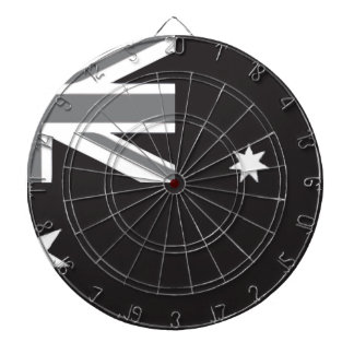 Australian Flag Black and White Dartboard