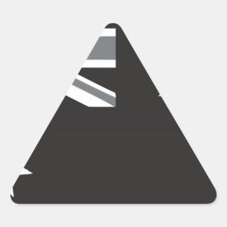 Australian Flag Black and White Triangle Sticker