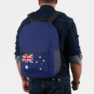 Australian Flag Blue Printed Backpack